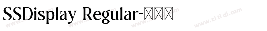 SSDisplay Regular字体转换